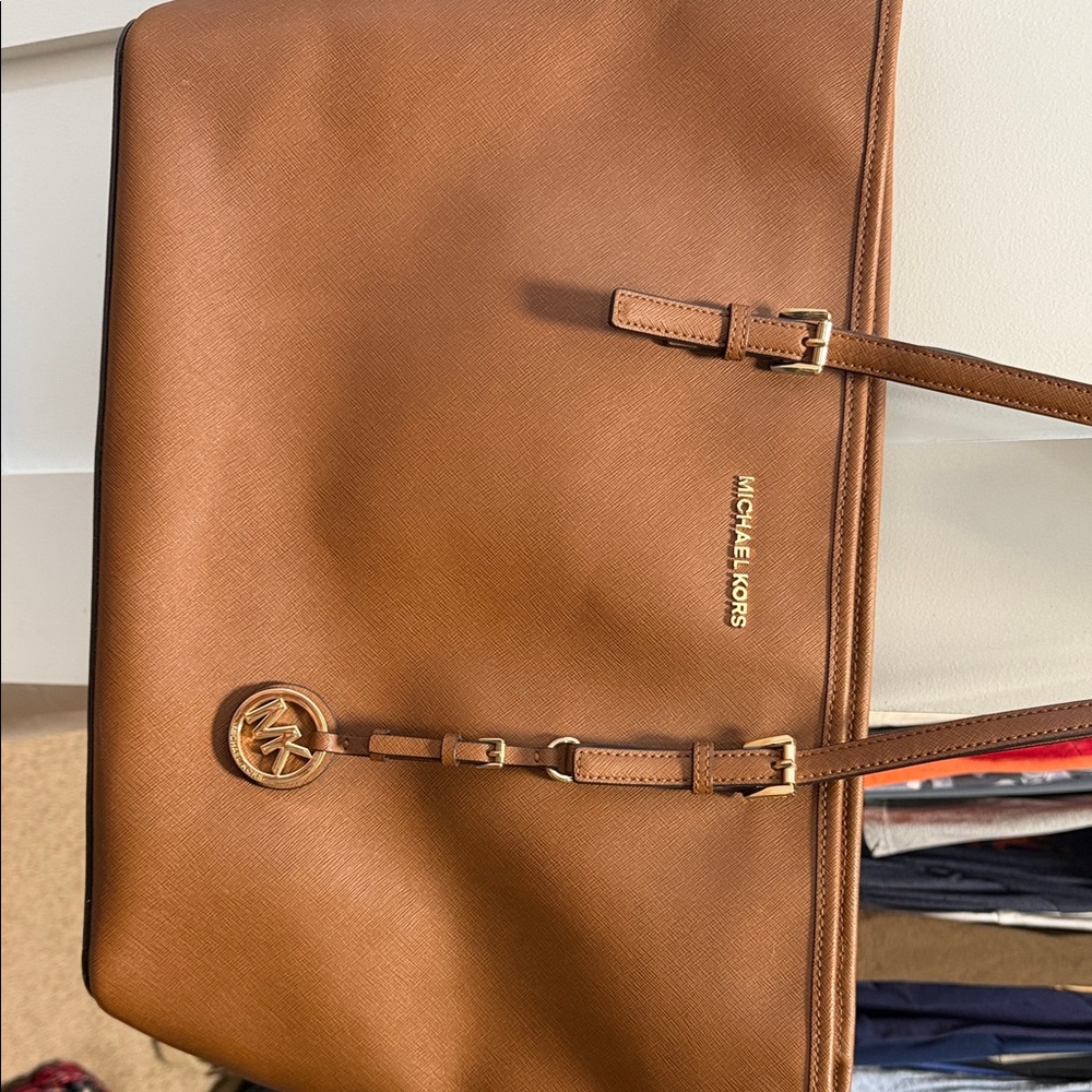 Michael Kors Tan Leather Laptop Bag